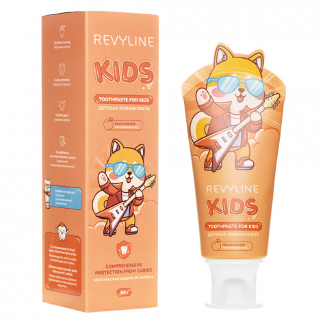 Зубная паста Revyline Kids Персик, 60 г